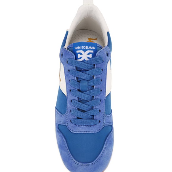 NEW! Sam Edelman Zaria Blue and White Sneakers - Picture 3 of 4